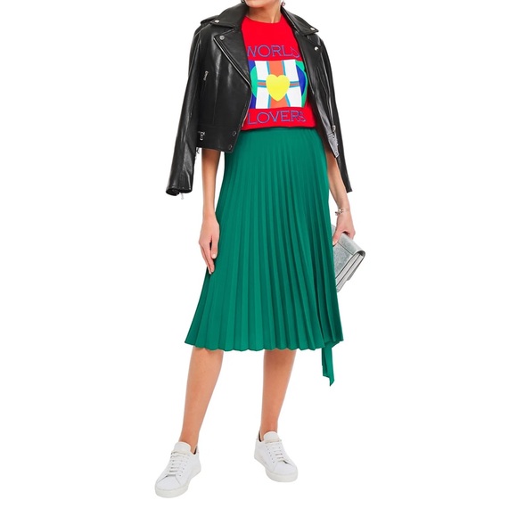 Sandro Dresses & Skirts - SOLD NWT Sandro Corie asymmetric pleated wrap skirt